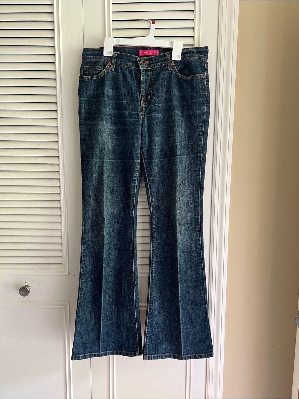 GLO jeans Dark Blue Flare Wide-Leg Jeans